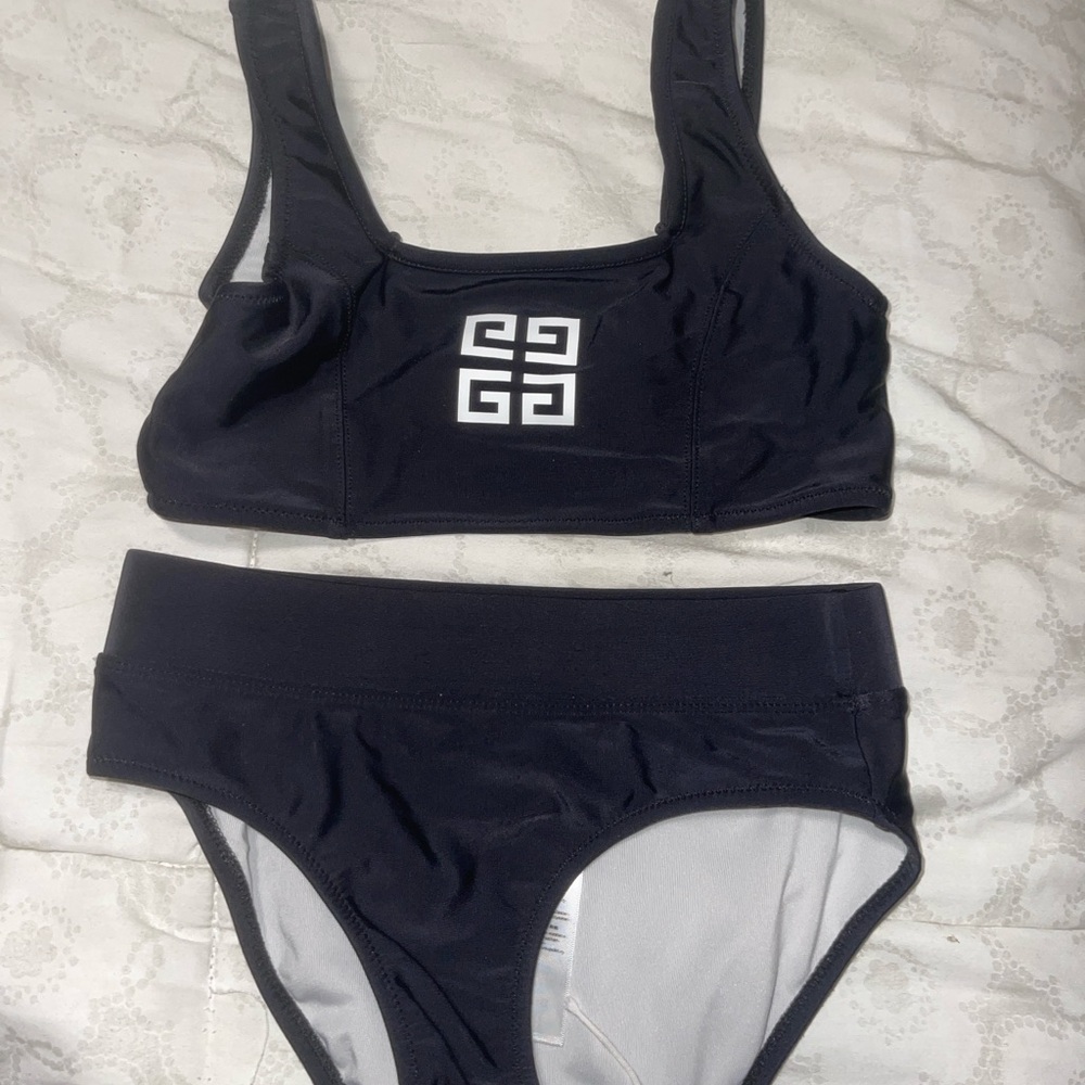 Givenchy Kids Swim Bikini in Black and White